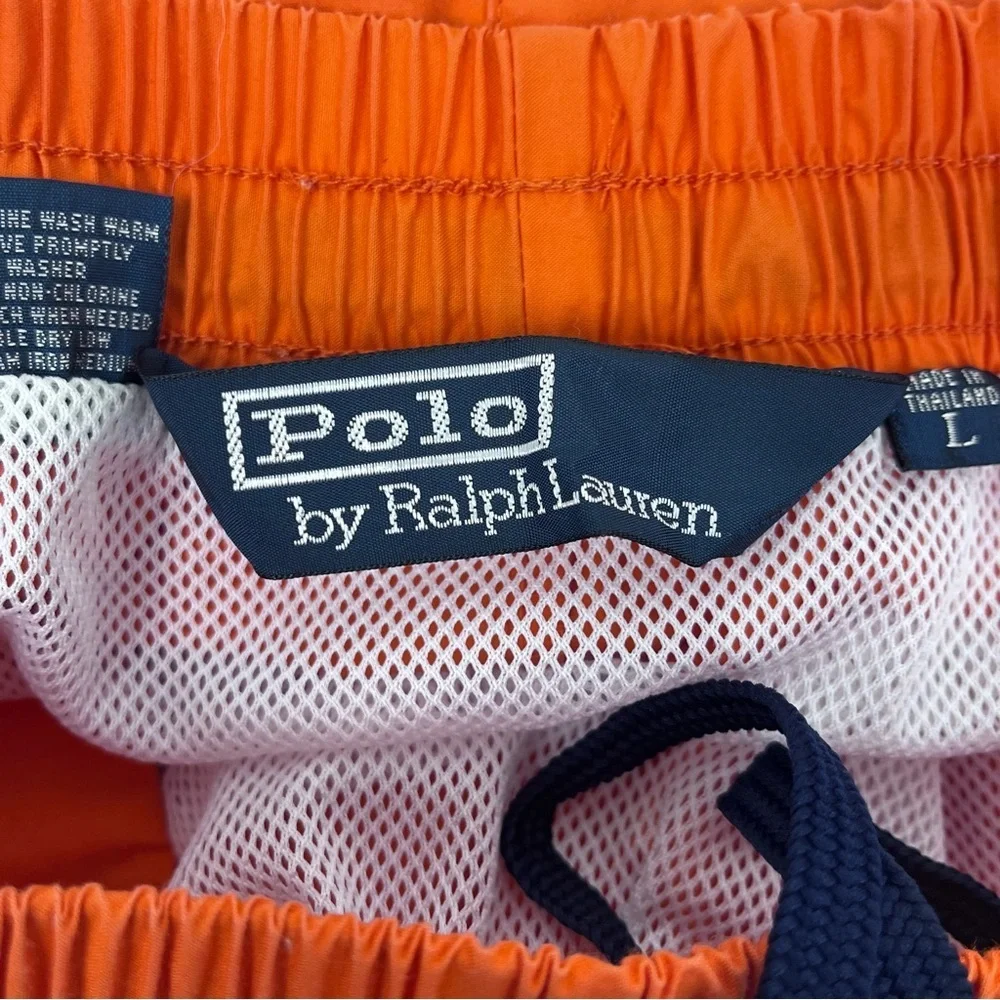 Polo Ralph Lauren Men's 100% Cotton Mesh Lined Drawstring Swim Trunks Size L